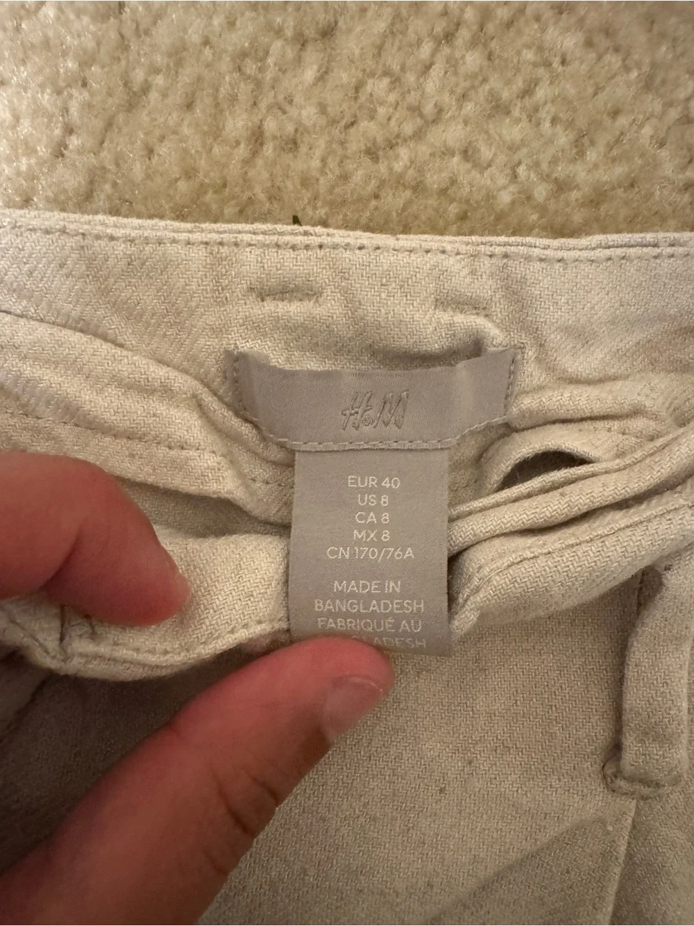 hm linen pants size 8